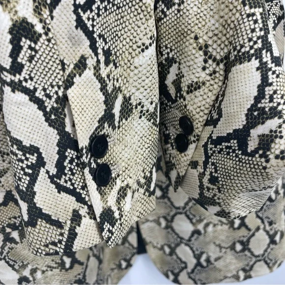 Zara Basic Snake Print Blazer XS Blogger Favorite Animal Print Jacket - Picture 5 of 9